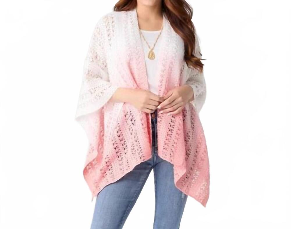 NEW COCO + CARMEN margot knit wrap in light coral
